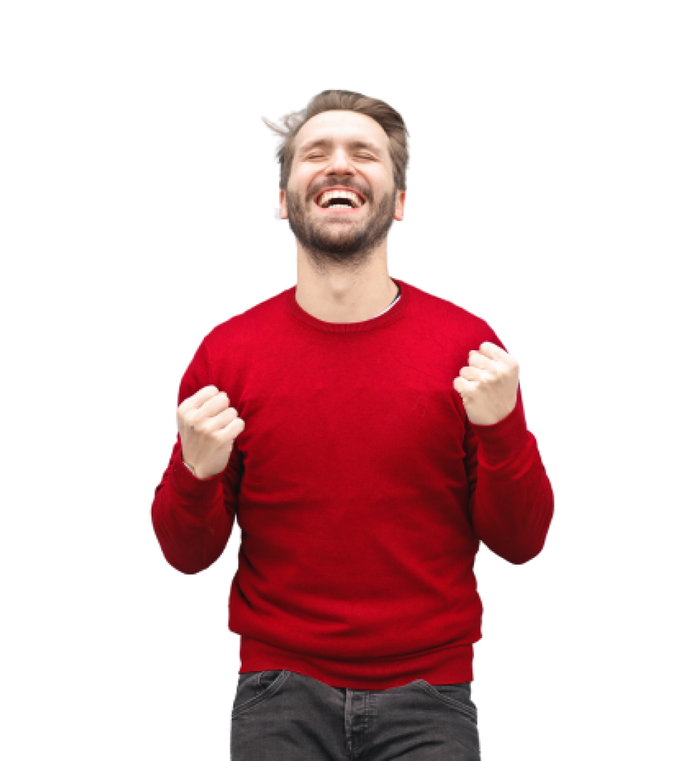 excited man
